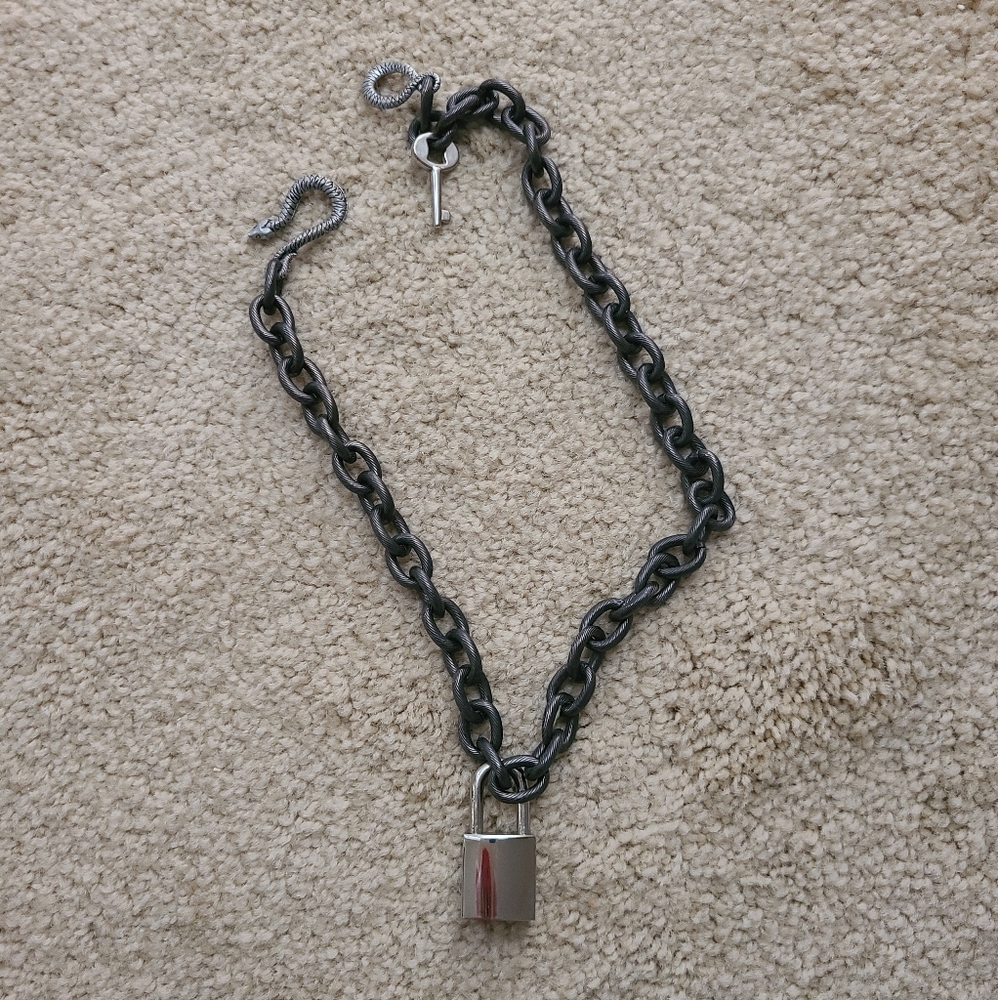 Free People Lock and Key Chain Necklace